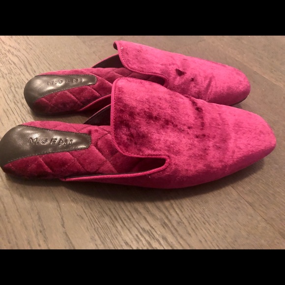 M. Gemi “Calma” Velvet Slipper size 37 magenta - Picture 3 of 5